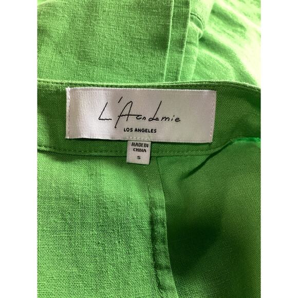 L'Academie 'The Janeiro' Green Kimono Sleeve Mini Dress Size S - Picture 4 of 4
